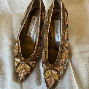 Valerie Stevens Vintage Mid-Height Heel w/ Beading and Sequins